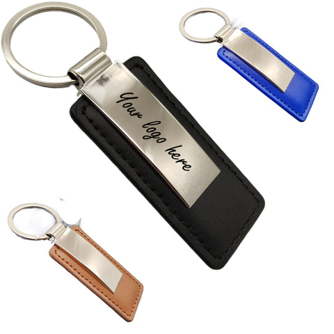Alloy Leather Keychain