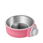 Removable Stainless Steel Hanging Pet Cage Bowl Coop Cup