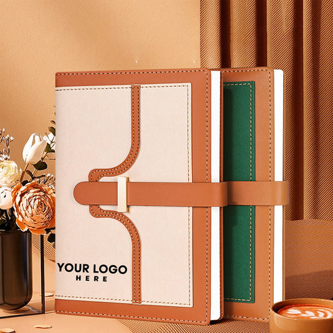 PU Leather A5 Executive Notebook with Elastic Band Closure