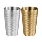 Diamond Hammered Double Stainless Steel Beer Mug