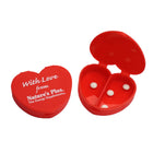 Heart Shape 2 Compartments Pill Box