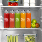 18 Oz Clear Glass Bottle With Stainless Steel Lid