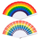Full Color Custom 9" Rainbow Pride Folding Fan