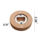 Bamboo Round Magnetic Bottle Opener