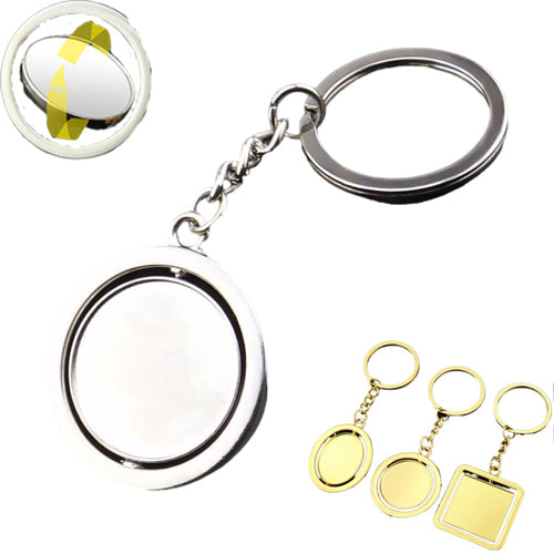 Double-Sided Rotating Metal Keychain