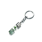 Dried Flower Glass Bottle Pendant Keychain
