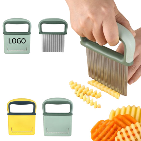 Stainless Steel Crinkle Cutter Knife With Protective Cover
