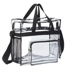 Clear Zippered Box Tote with Adjustable Strap