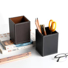 Faux Leather Square Storage Box（3.43"×3.43"×4.61"）