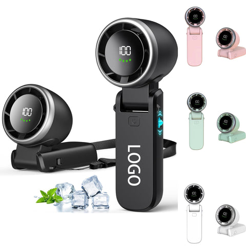 Portable Handheld Fan Speed(1-100) Adjustable And 5000Mah Battery Rechargeable