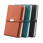A5 Pu Leather Journal With Magnetic Buckle And Card Holder