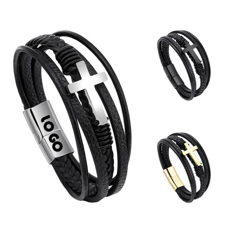 Stainless Steel Bracelet Cross Woven Bracelet