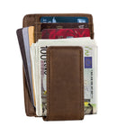 Genuine Leather Magnetic Money Clip Wallet
