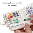 8 Grid Portable Travel Acrylic Watercolor Palette With Clip