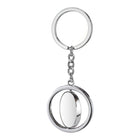 Round Double-Sided Rotating Metal Keychain