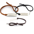 Leather Bracelet With Alloy Medal
