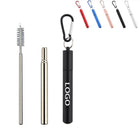 Expandable Stainless Steel Straw With Case