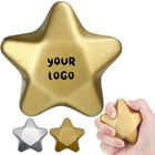 Custom 3" Gold Soft PU Foam Star Stress Reliever