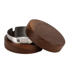 Solid Wood Round Ashtray with Lid