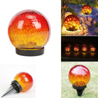 Garden Solar Gradient Red Crack Glass Light