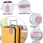 Pu Leather Luggage Bag Case Tags Name Id Labels Privacy