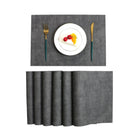 Waterproof Oil-Resistant Leather Placemats With Coasters