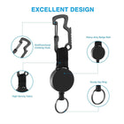 Retractable Steel Wire Carabiner Keychain