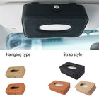 Portable Leather Car Sun Visor Napkin Holder Tissue Holder
