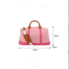 Large Capacity Striped Canvas Bag