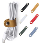 PU-Leather Reusable Data Line Cable Ties Organizer