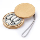 Bamboo Wood Cable Organizer Box