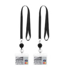 Clear Horizontal Id Badge Holder With Lanyards