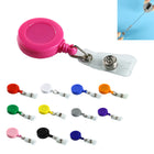 Retractable Round Badge Reel Holder w/ Belt Clip