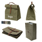 Waterproof Foldable Waxed Canvas Lunch Cooler Insulated Bag