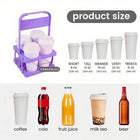 Portable 4-Hole Folding Beer Basket With Handle