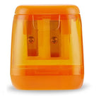 Double Holes Pencil Sharpener With Lid