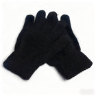 Solid Color Knitted Fingerless Gloves For Winter