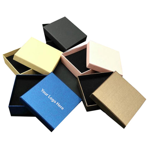 Cardboard Jewelry Boxes With Lids For Necklace Ring Earring Display Box