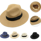 Wide Brim Straw Panama Roll Up Hat
