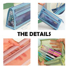 Double-Layer Transparent Nylon Mesh Zipper Pouch