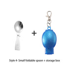 Portable Stainless Steel Foldable Spoon With Plastic Case
