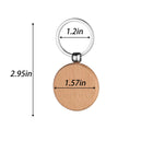 Beech Wood Round Keychain
