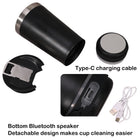 16oz Stainless Steel Beer Cup with Bluetooth Speaker