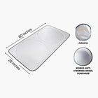 Foldable Car Windshield Sunshade With Storage Pouch
