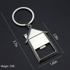 House Shaped Bottle Opener Keychain