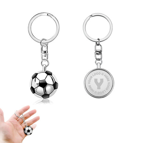 Metal Soccer Keychain
