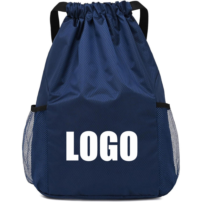 Wide Shoulder Strap String Bag With Mesh Pockets