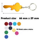 Key Shape Metal Beer Bottle Opener Keychain