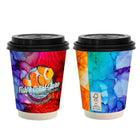 12 oz Full Color Paper Cup With Lid