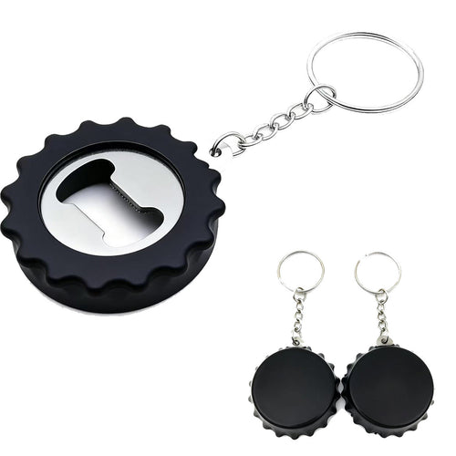 Beer Cap-Shaped Bottle Opener Keychain